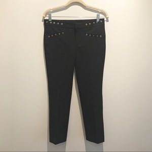 Zara Cropped Work Pants with Gold Studs